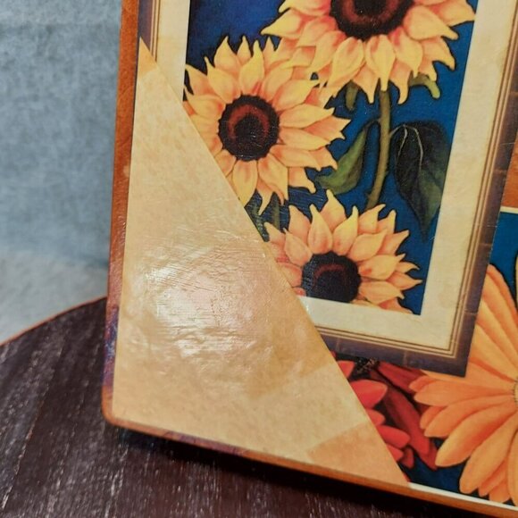 Handmade Wooden Purse With Nature-Inspired Wolf & Landscape Artwork Beaded Handl - Picture 14 of 16